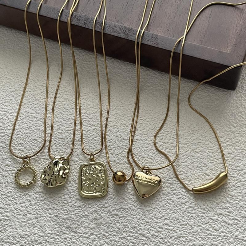 Stainless Steel Heart Necklace Female Temperament Niche Snake Bone Collarbone Chain Student Adjustable Chain Jewelry