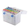 80 Slot Plastic Carrying Marker Case Holder Storage Organizer Box for Paint Sketch Markers-Fits for Markers Pen from 15mm To 18m