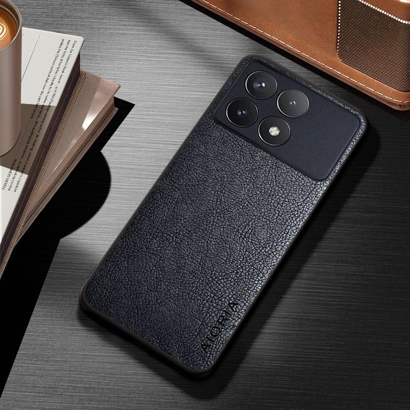 Case for Xiaomi POCO X6 X5 X4 X3 Pro NFC GT Funda Solid Color Durable Classical Business Leather Cover for Poco X6 Pro Case
