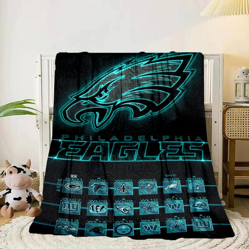 Philadelphia Eagles Portable Blanket/Soft Blanket Bedding Blanket Suitable for Travel Camping Living Rooms Offices Sofas Fan Gifts