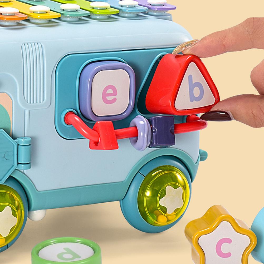 Musikinstrument Babyspielzeug Klopf-Piano Busform Musiklernspielzeug Hand-Auge-Koordination