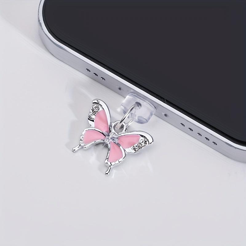 

Цветная капля бабочка подвеска для телефона, заглушка от пыли для телефона, украшение для телефона, маленький подарок For TypeC