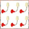 2025 Trend 6Pcs Hummingbird Feeder Tubes And Stoppers With Red Floral Tip For Outdoor Making Your Own Bird Feeders