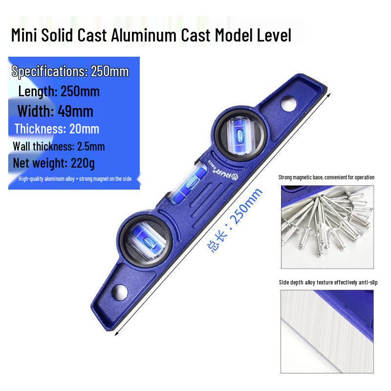 High Precision Solid Cast Aluminum Magnetic Spirit Level for Wall Tile Decoration