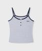 FALLETT Striped Sleeveless Light Gray