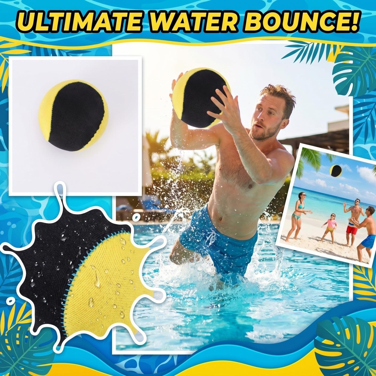 

TPR Water Bouncing Ball & Flying Disc — Sports, Beach, And Seaside Water Play Toy One Size