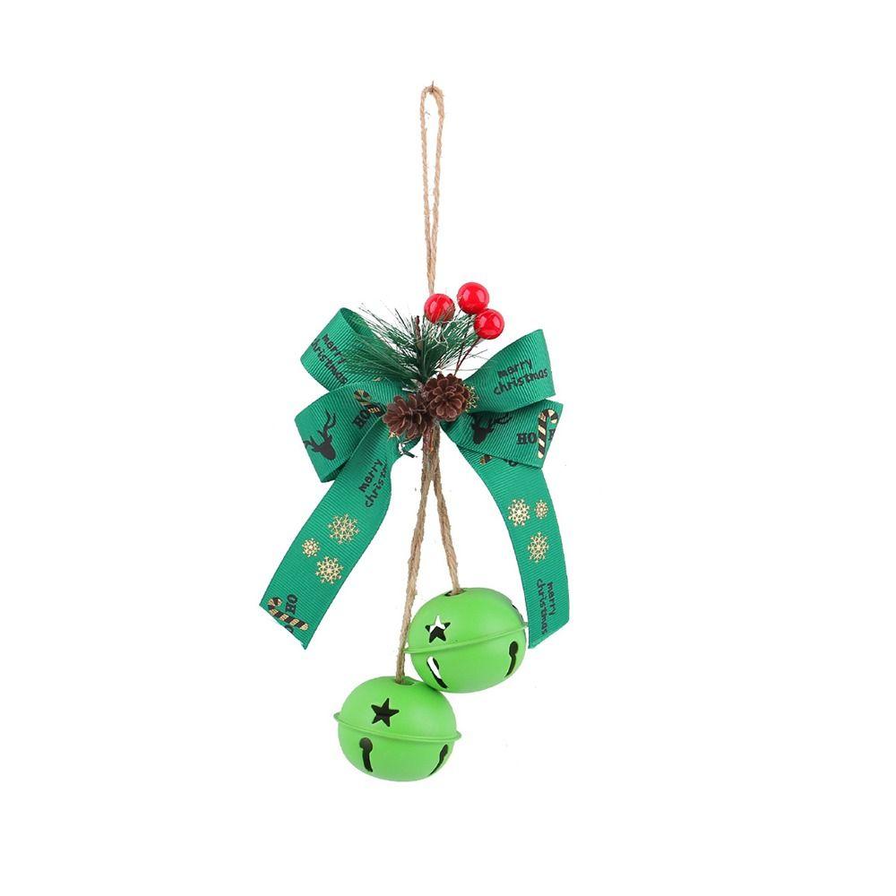 Retro Christmas Bells Pendant Pine Berries Christmas Tree Ornament  Wedding Party Supplies