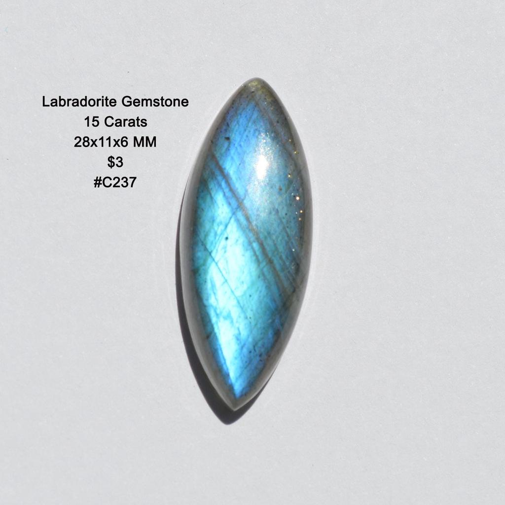 Natural Labradorite Gemstone Cabochon, 15 Carats Blue Fire Labradorite Cabochon, Marquise Shape, Craft Supply Jewelry Making