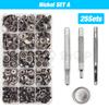 25Sets Metal Snaps Button Snap Fasteners Press Studs With 4 Installation Tools Kit For Clothes Garment Bags Shoes Leathercraft