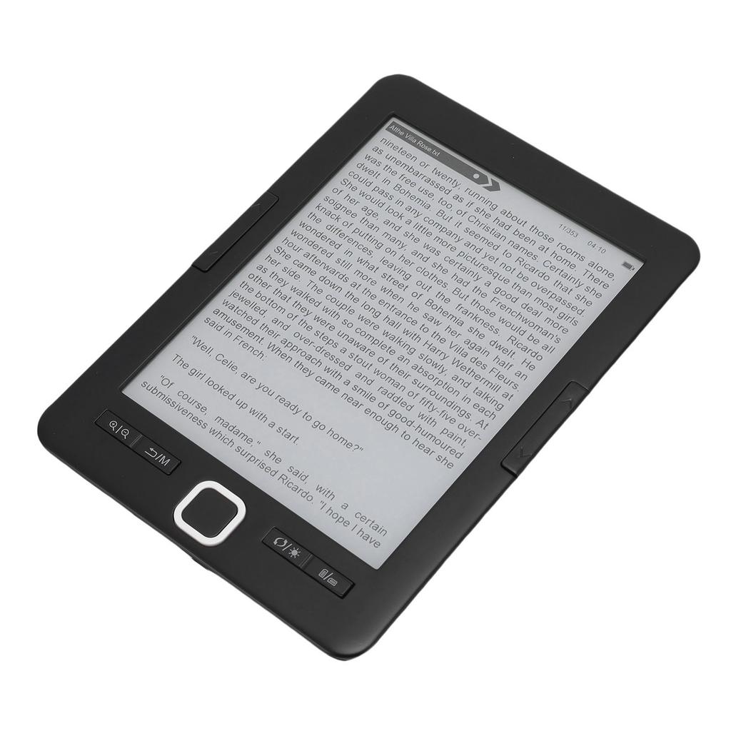 8G Portable Electronic Book Reader, 6 Inch Ink Screen E-Book Reader with Multiple Text Image Formats for Personalized Reading with Settings