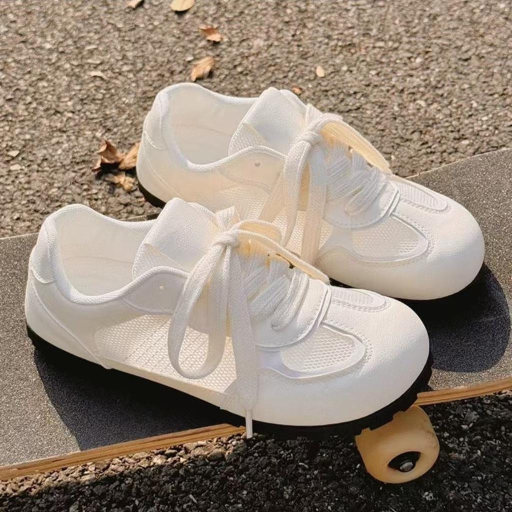 Autumn breathable and not stuffy women's shoes mesh shoes 2025 new little white shoes versatile German training shoes flat baseplate shoes tide