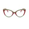 Modemarke Luxusdesign Retro Katzenauge Quadratisch Damenrahmen Photochromatisch Blaulichtfilter Weitsicht Lesebrille Grad Maßgeschneidert