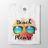 Beach Please Shirt, Funny Summer Sunglasses Tee, Ocean Vacation T-Shirt for Beach Lovers