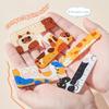 texture5Pcs Mini Palm Cartoon Ruler Set Straight Rulers Student Stationery Supplies for Kids Back To School Classroom