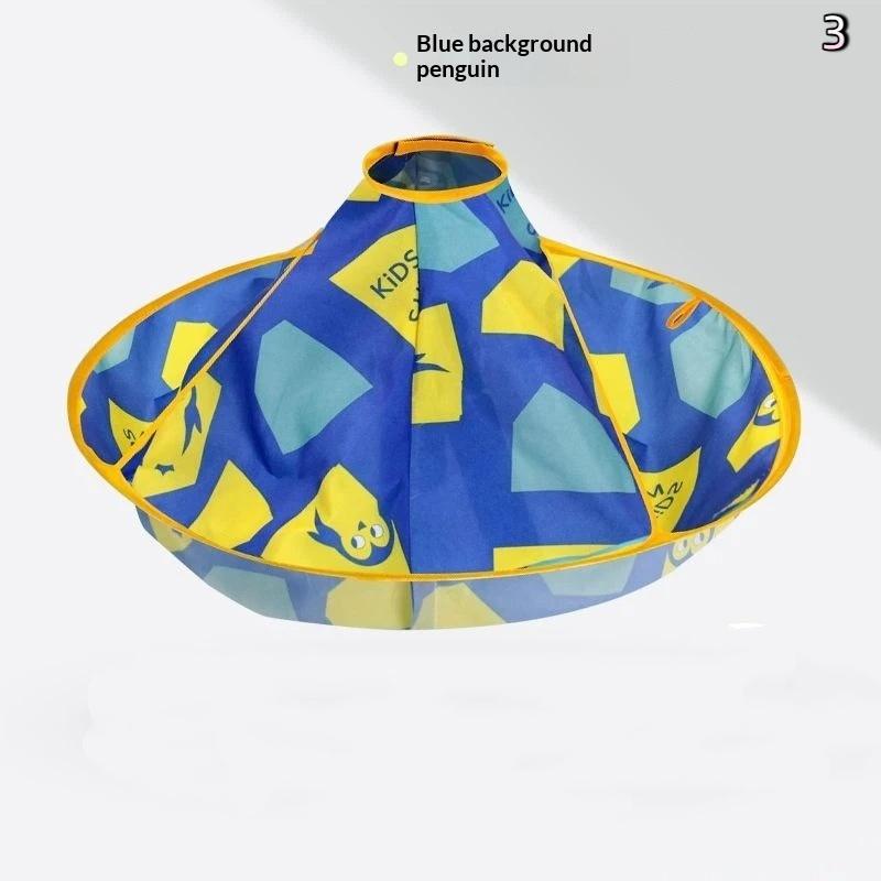Kinderhaarschneideumhang Regenschirm Cartoon-Muster Design Abdeckung Faltbarer Regenschirmumhang Wasserdicht Salon Friseur Haushalt