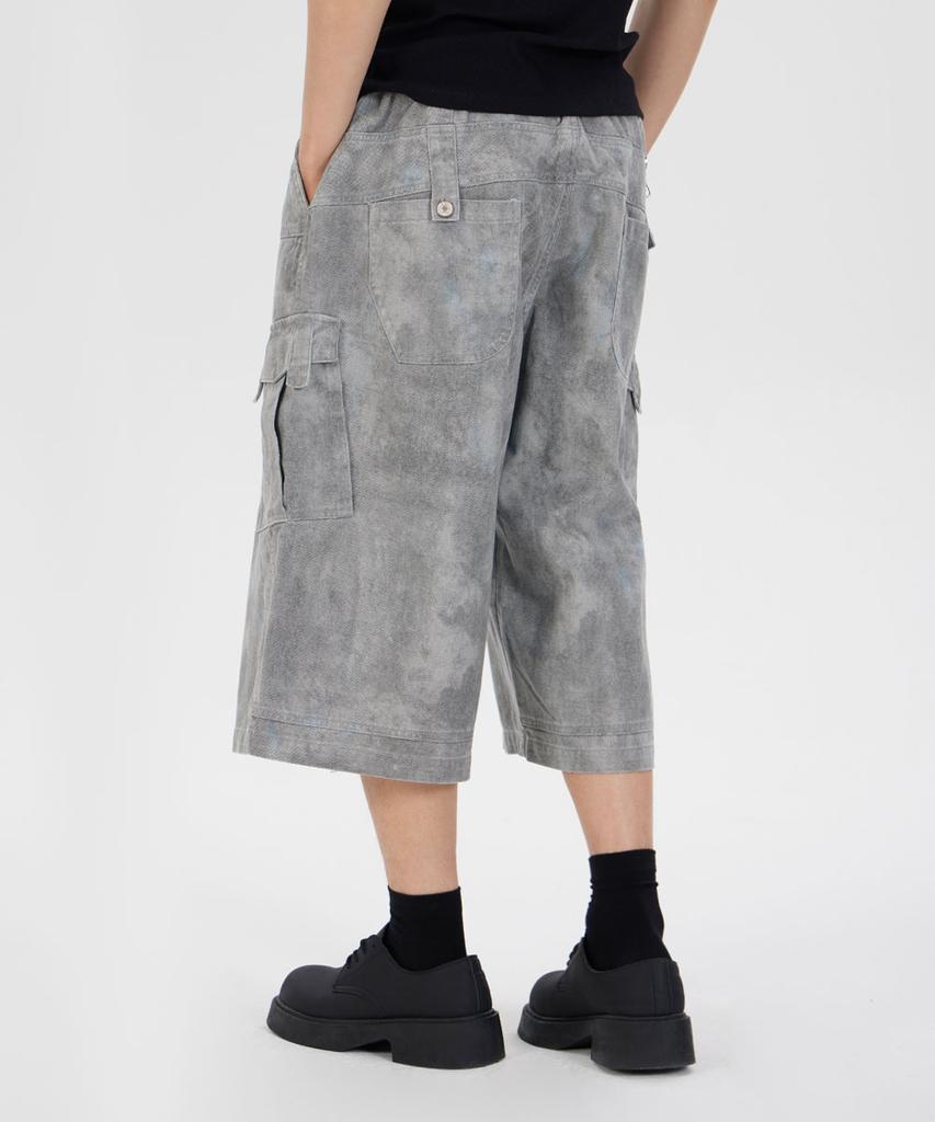 MAKEITTO Dusty Cargo Bermuda Pants_Gray