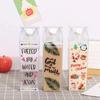 Creative Milk Carton Clear Water Cup Portable Plastic Milk Cup for Daily Use