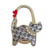 Two-heart Cat Bag Hook: Customizable Logo, Inner-Folding Table Edge Hook for Ladies