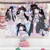 Japanese Anime-stylegirl JK Girl Angel Series Wall Hanging, Cute and Girly Bedroom Tapestry, Rental Room Wallpaper