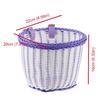 Bike Front Basket Adjustable Leather Straps Handwoven Bicycle Basket Waterproof Bicycle Storage Basket for Kids Adult Bikes