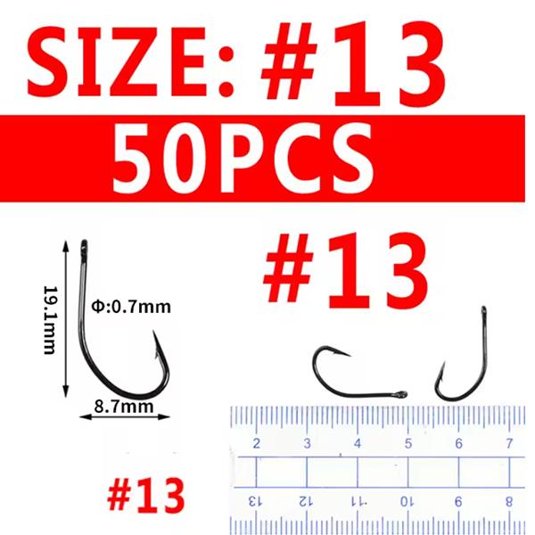 50/25PCS Multiple Purpose High Carbon Steel Fish Hook Nmyph Fly Sabiki Rig Hook Carp Fishing Hook Saltwater Jig Lure Hooks