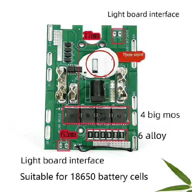 High Efficiency 21V 6 a Charging Battery Protections Board for Power Tool Battery Safety Durability in Diverse Application