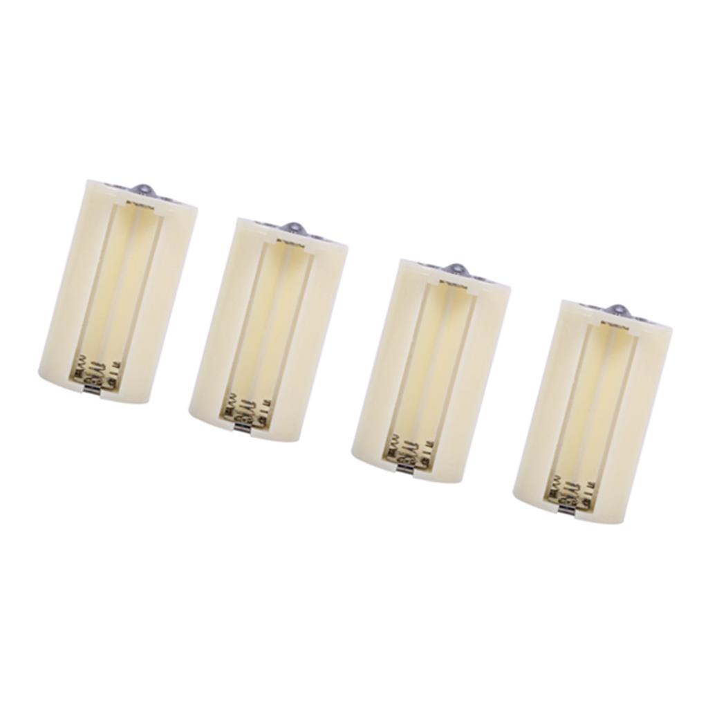 4pcs Universal 3 AA To D Size Parallel Battery Convertor Adapter Holder Cases Box White