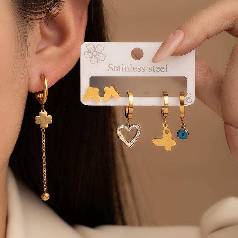 Women Bohemian Star Earrings Set 3 Pair