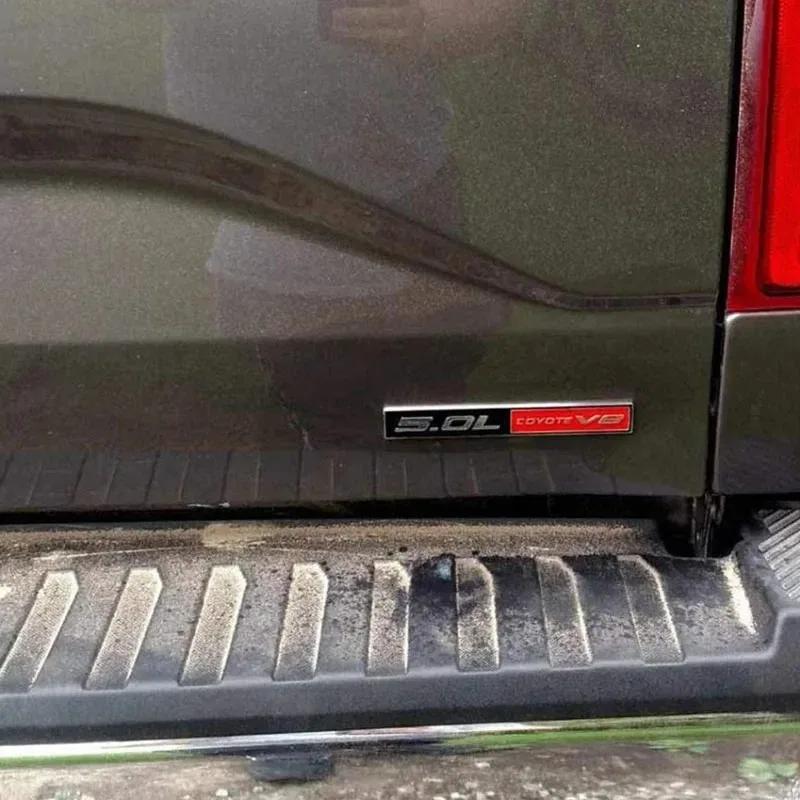 1Pc 3D Metal 5.0 COYOTE V8 Rear Trunk Side Fender Emblem Badge Sticker Car Accessories For Mustang 5.0 GT F150 FX4 Kuga MONDEO