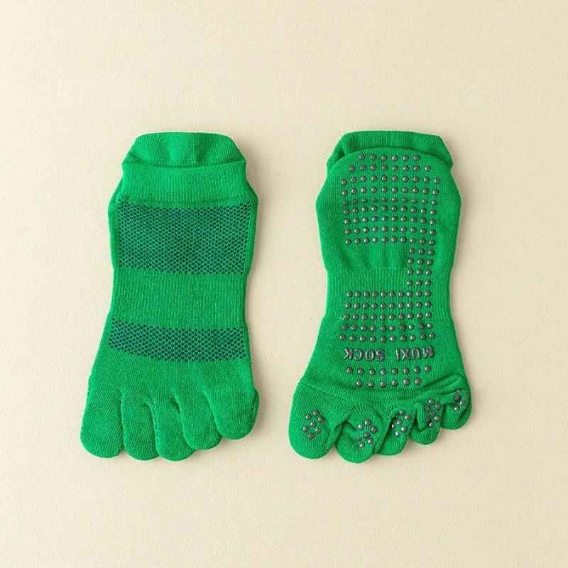 Yoga Pilates Five Finger Socks Ankle Men Non Slip Mesh Solid Simple Athletic Sport Boat Toe Socks