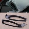 Car Carbon Fiber Style Dashboard Air Vent Outlet Cover Trim Set Fit For Toyota C-HR CHR 2018 LHD