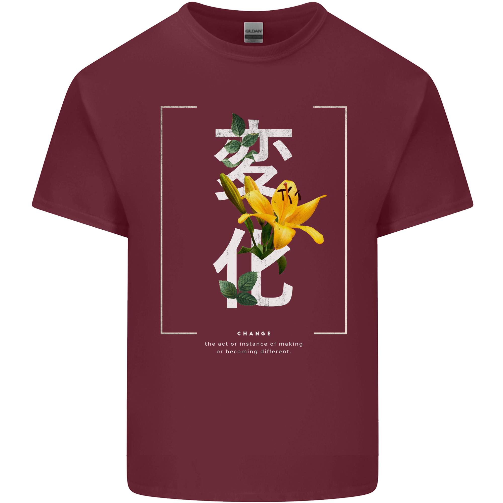 Japanese Flowers Quote Japan Change Unisexs Light Cotton TShirt S
