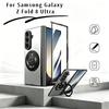 Galwanizowana magnetyczna obudowa z uchwytem pierścieniowym ze stopu aluminium dla Samsung Galaxy Z Fold 8Ultra 7 6 5 4 3 Folia na ekran Pokrowiec do ładowania bezprzewodowego