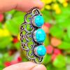 Santa Rosa Turquoise Gemstone Handmade 925 Sterling Silver Gift Ring Size 8 e1J18