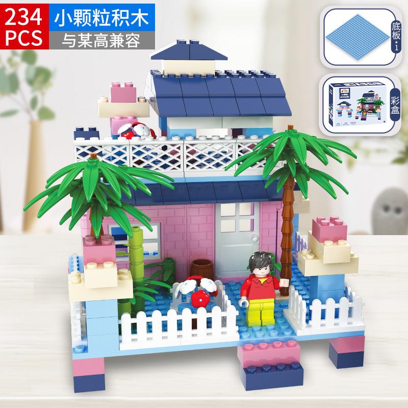 Small Particle Castle Scene Assembled Building Block Children'S Collage Toys Boys And Girls Building Block Toys