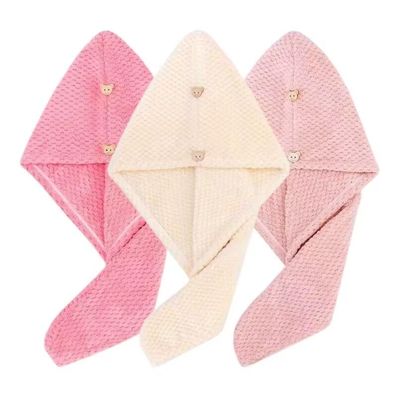 

3 шт. Ультрамягкое полотенце из микрофибры - быстросохнущее, супервпитывающее полотенце для женщин и девочек, бережный уход за вьющимися или поврежденными волосами, прочный аксессуар для ванной комнаты розовый