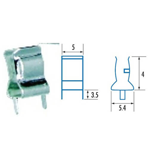 Bezpečné pojistkové svorky 100 ks (M205)