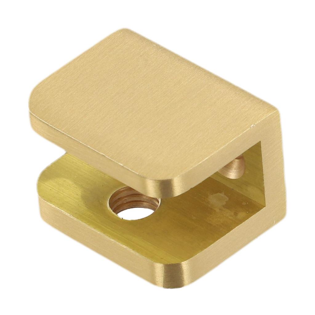 Easy Installation Bathroom Shelf Support Brass Glass Clamp
