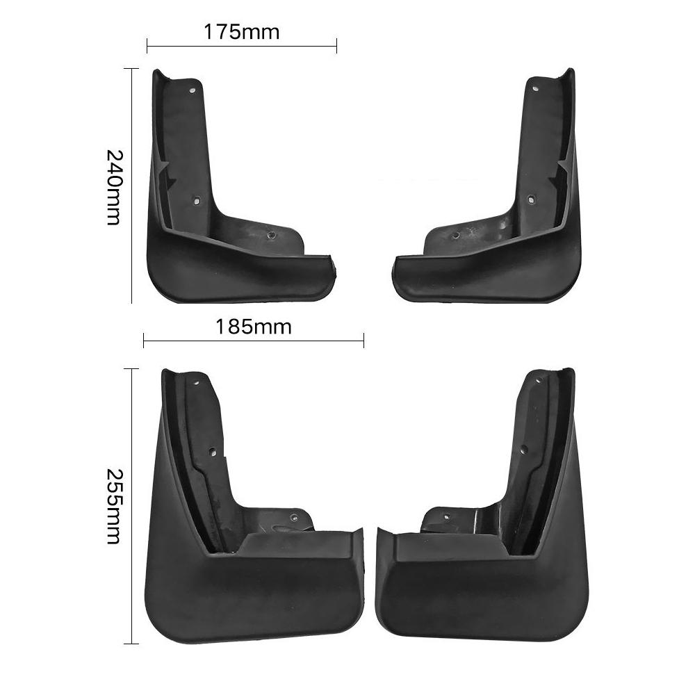 4pcs for Volkswagen VW Polo MK6 BZ AW 2018~2025 2019 Mudguards Fender Flares Mud Flap Splash Guard Cover Spoiler Car Accessories