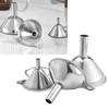 3 Pcs Stainless Steel Mini Funnels Stainless Steel Kitchen Funnel Set for Filling Small Bottles Miniature Bottles