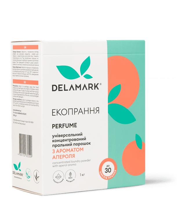 

Пральний порошок з ароматом аперолю DeLaMark 1 кг