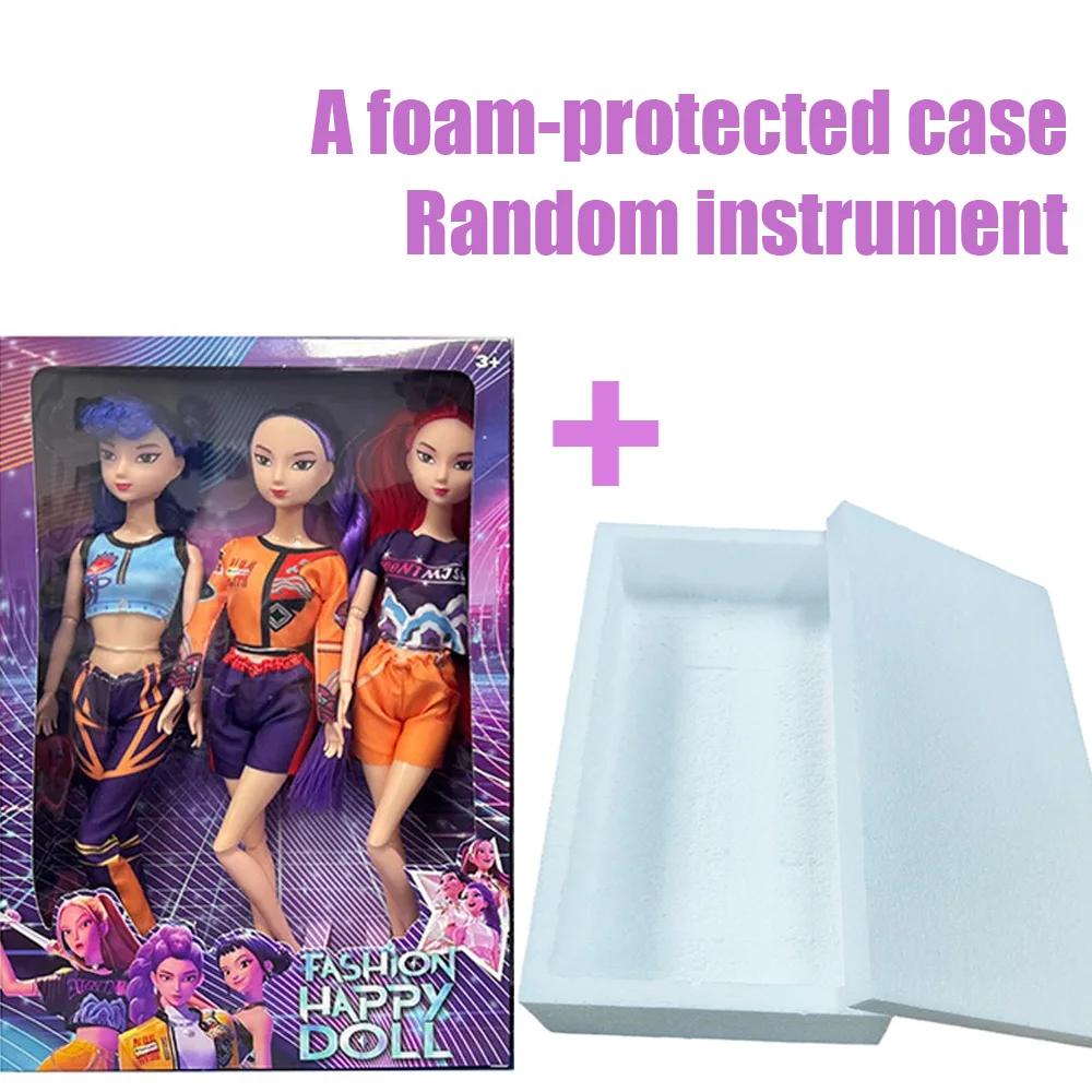 1/2/3 Stück Dämonenjäger Trendiges Mädchen-Gruppen-Artikulationspuppen mit Instrumenten-Zubehör Mädchenspielzeug Kinder Geburtstags-Feiertagsgeschenke