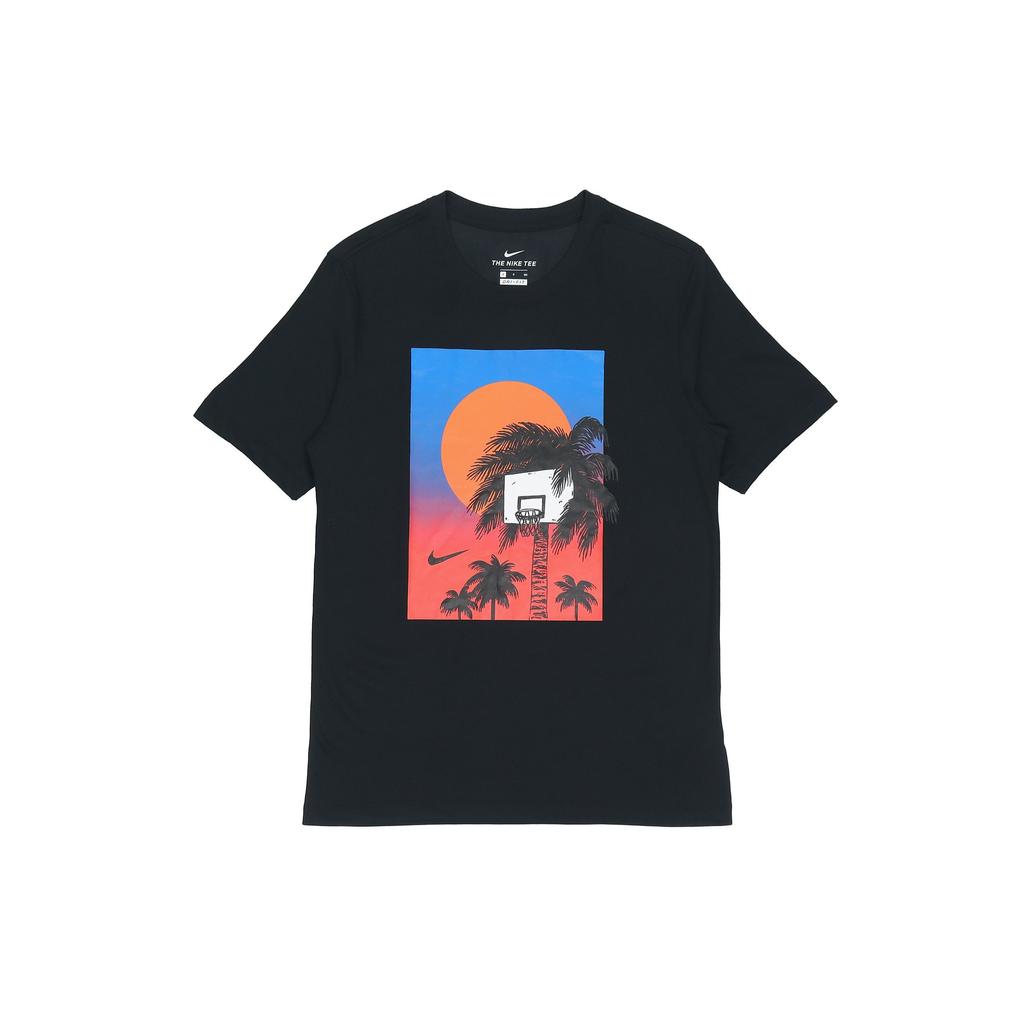 Nike Dri-Fit Quick-Dry Printed Short Sleeve T-Shirt Men Tops Black CV4823-010