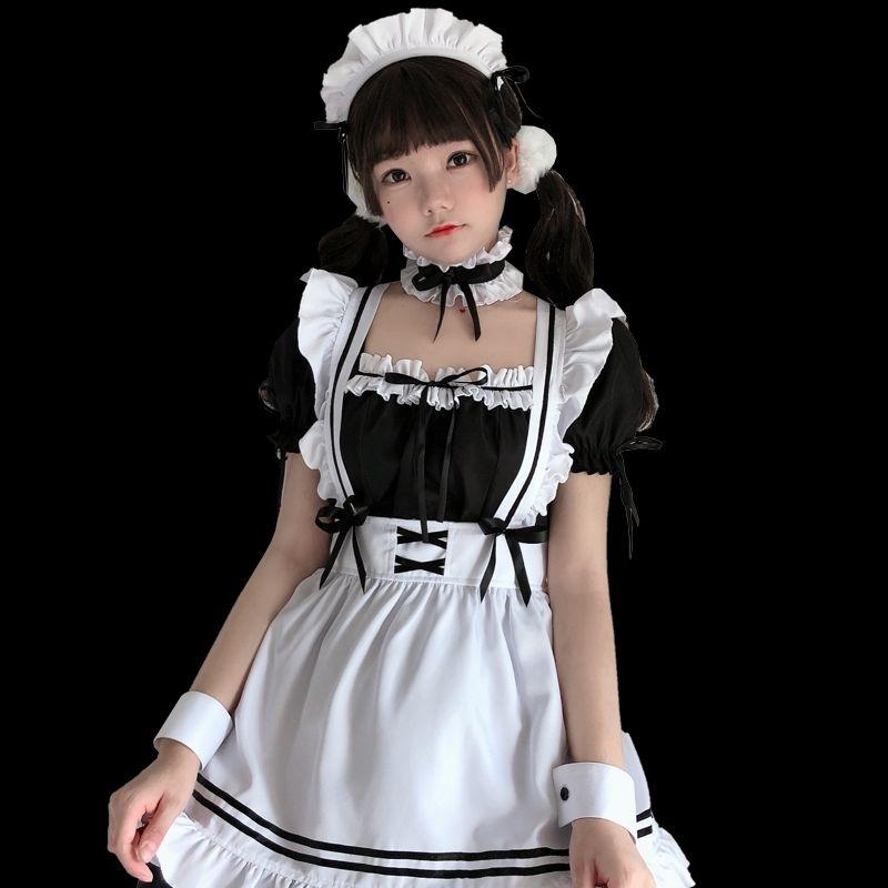 Kostým pro služebnou Cos Roztomilé šaty pro služebnou ve stylu Lolita Sexy Uniform Dámská souprava