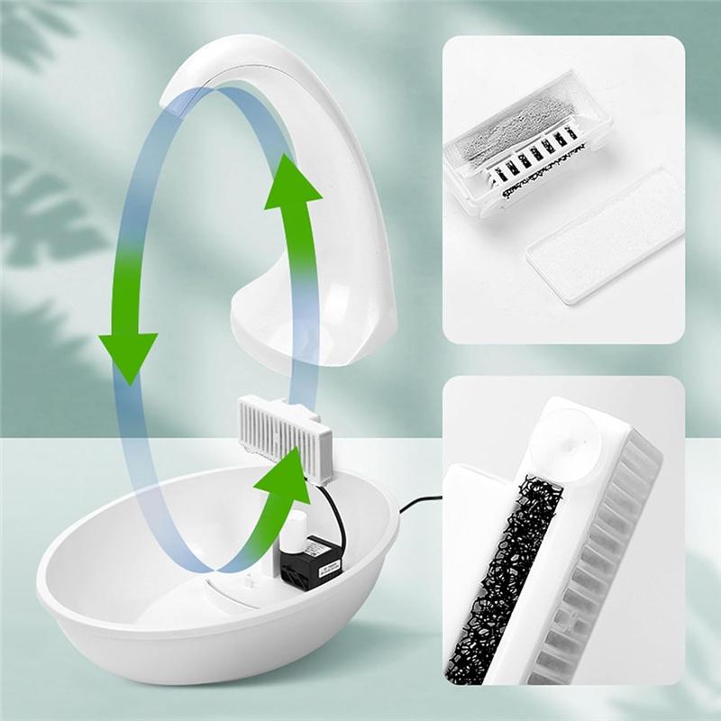 AD23-T-Shaped Filters Replacement Pet Water Fountain Filter Refill For Pioneer Mini Vortex And Swan Pet Drinking Fountain 6PCS