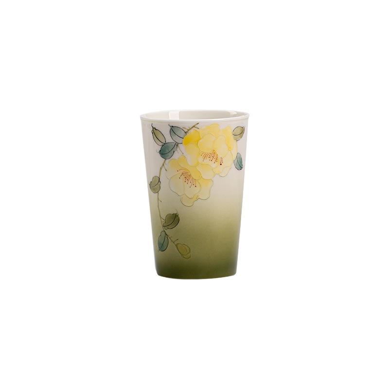 Twelve Flowers Teacup Set Handmade Ceramic Small Coke Cup Simple Modern Tea Drinking Master Cup Chinese Tea Room