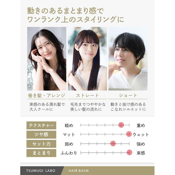 [Tsumugi Labo] Hair Balm Wet Type 35g – Styling for Women, Organic Shea Butter, Made in Japan