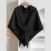 Women's solid color scarf, winter casual soft and comfortable shawl, fashionable and unique accessories, daily wear scarf