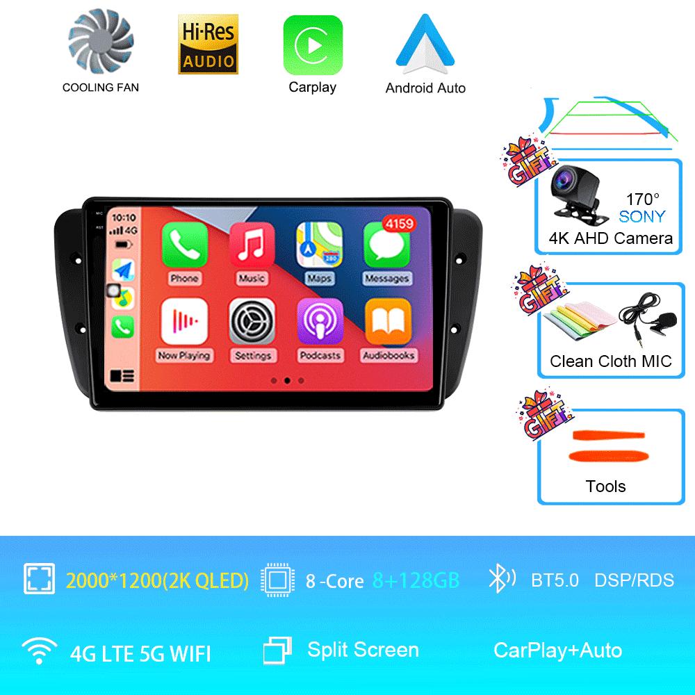 Android 14 Car Radio For Seat Ibiza MK4 6J SportCoupe Ecomotive Cupra 2009 2010 2011 2012 - 2016 QLED Screen Multimedia Player S