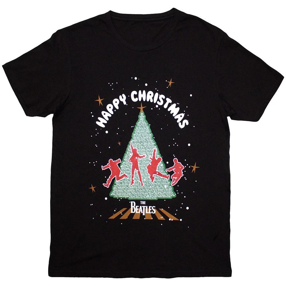 NEW The Beatles Band Christmas Tree Cotton Black S-5XL T Shirt C339 Unisex T-Shirt XXXL
